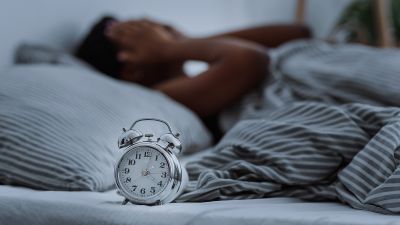 Woman having trouble getting a good night's rest